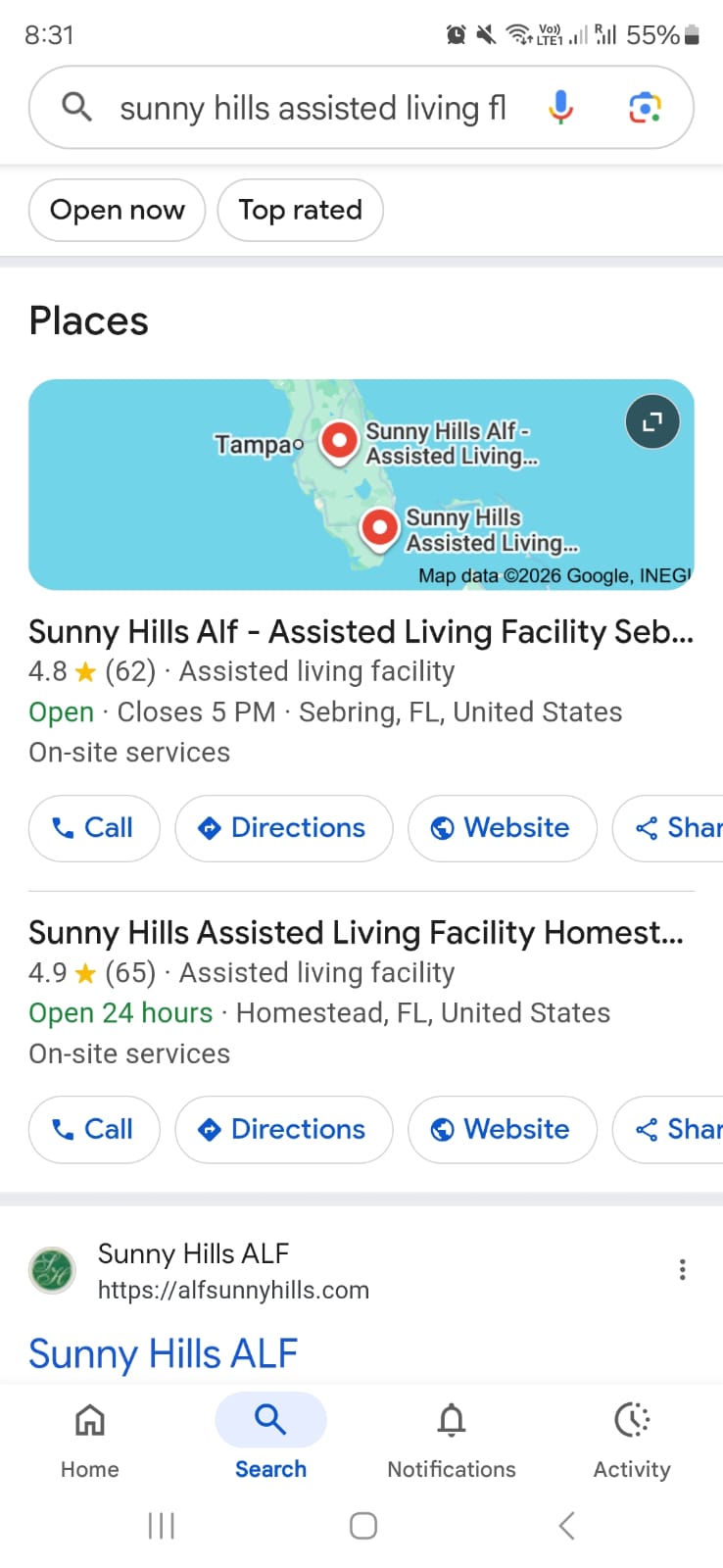 assisted living branding example